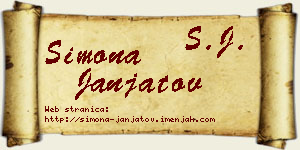 Simona Janjatov vizit kartica